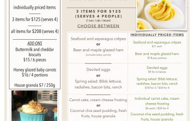 Feature Easter Menu April 11 – 15