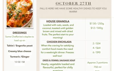 Featured Menu: Oct 20 – 27