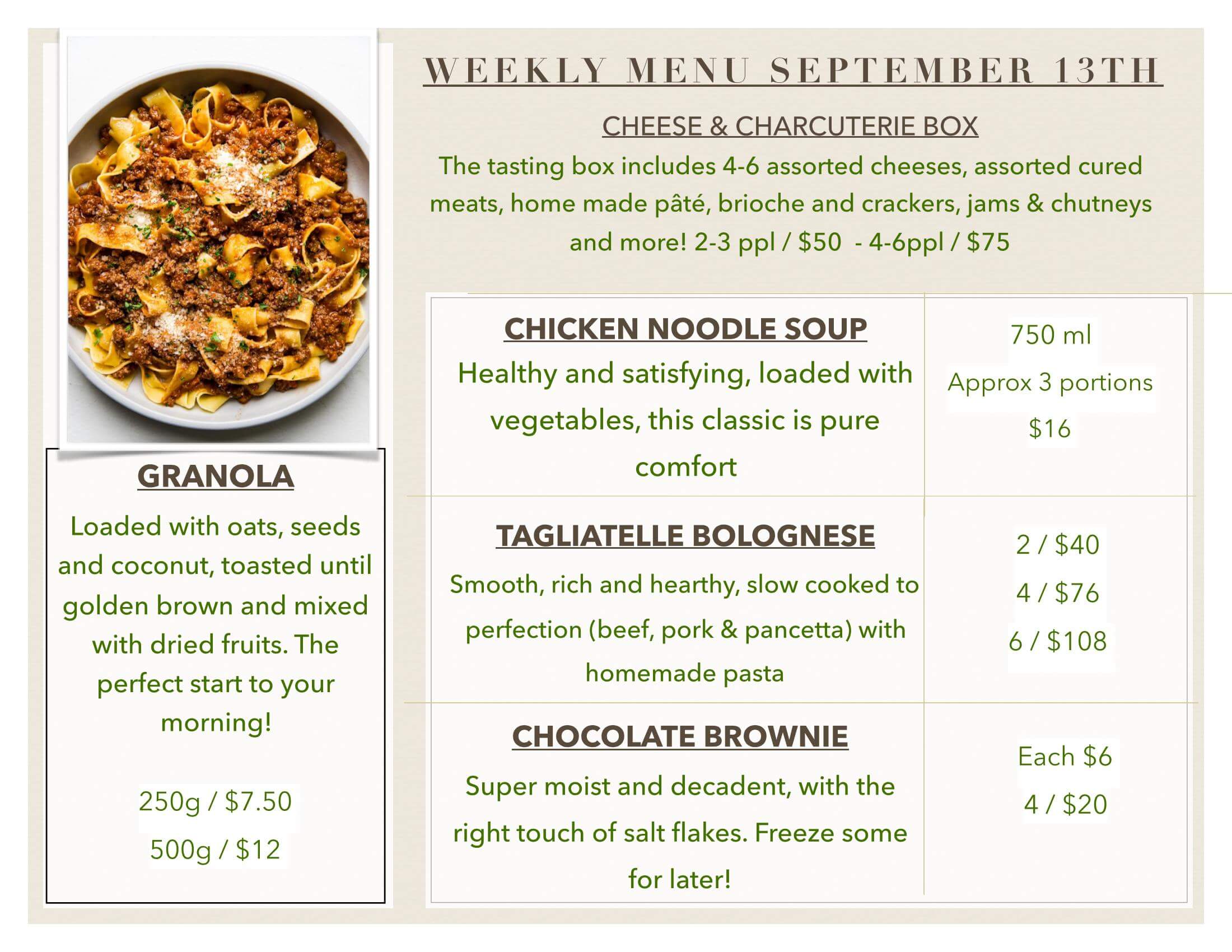 Featured Menu: September 6 – 13