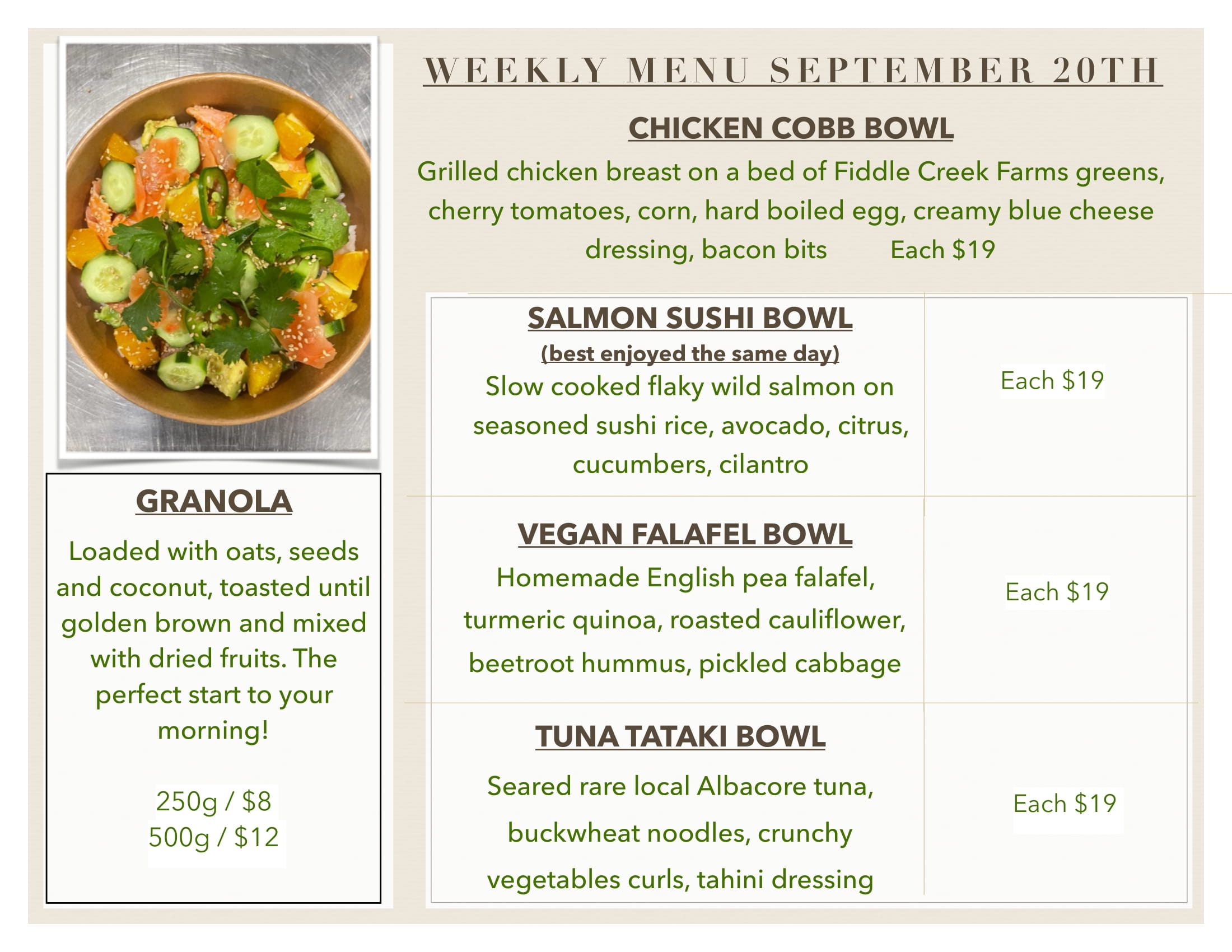 Featured Menu: September 13 – 20